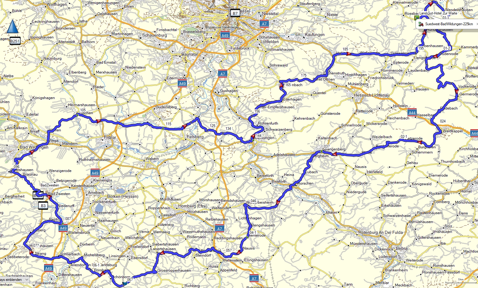 Suedwest-BadWildungen-255km